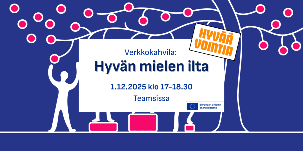 Verkkokahvila: Hyvän mielen ilta. 1.12.2025 klo 17-18.30 Teamsissa.
